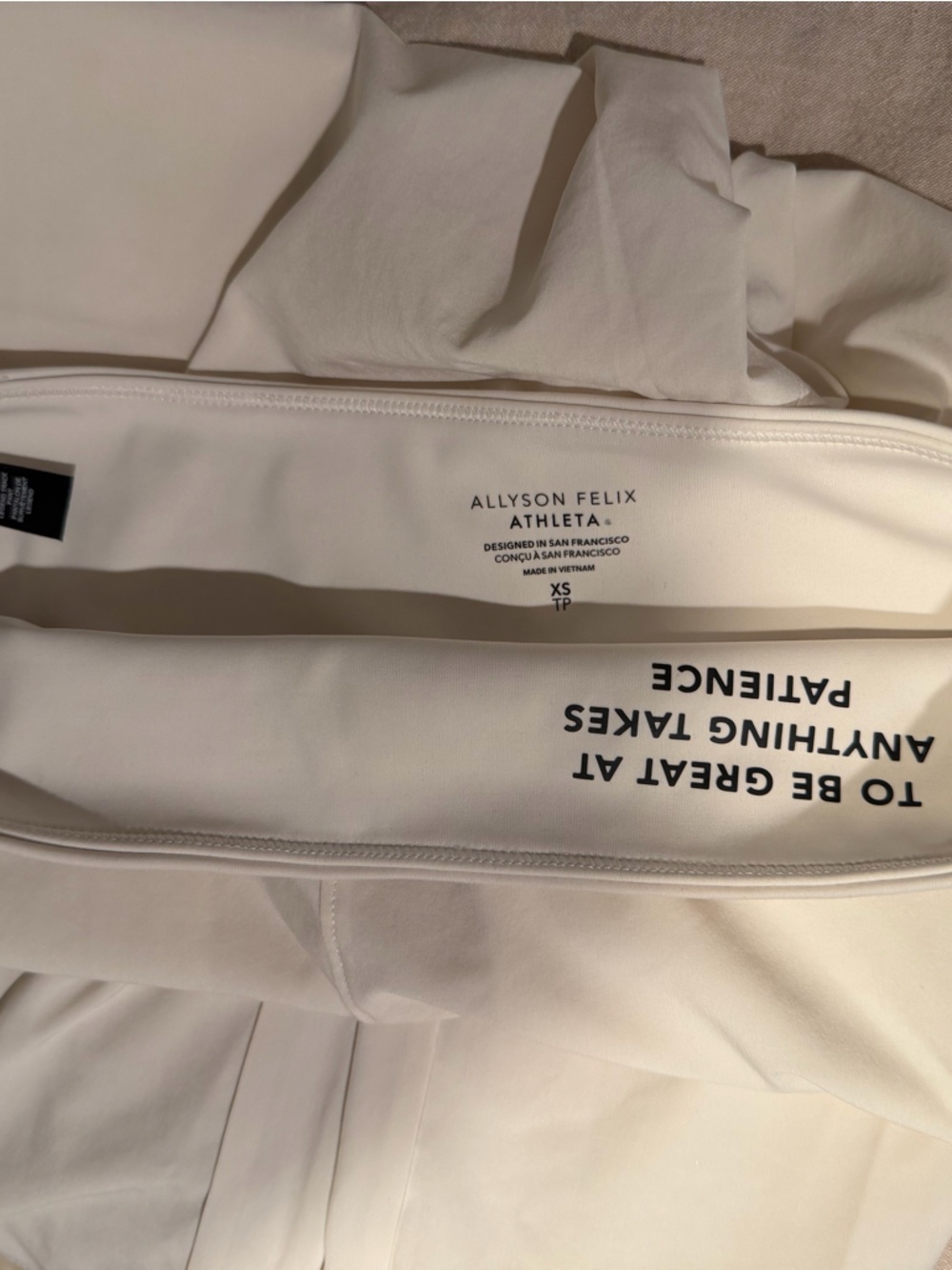 Athleta Allyson Felix Cream Wide-Leg Pull-On Pants - Picture 4 of 4